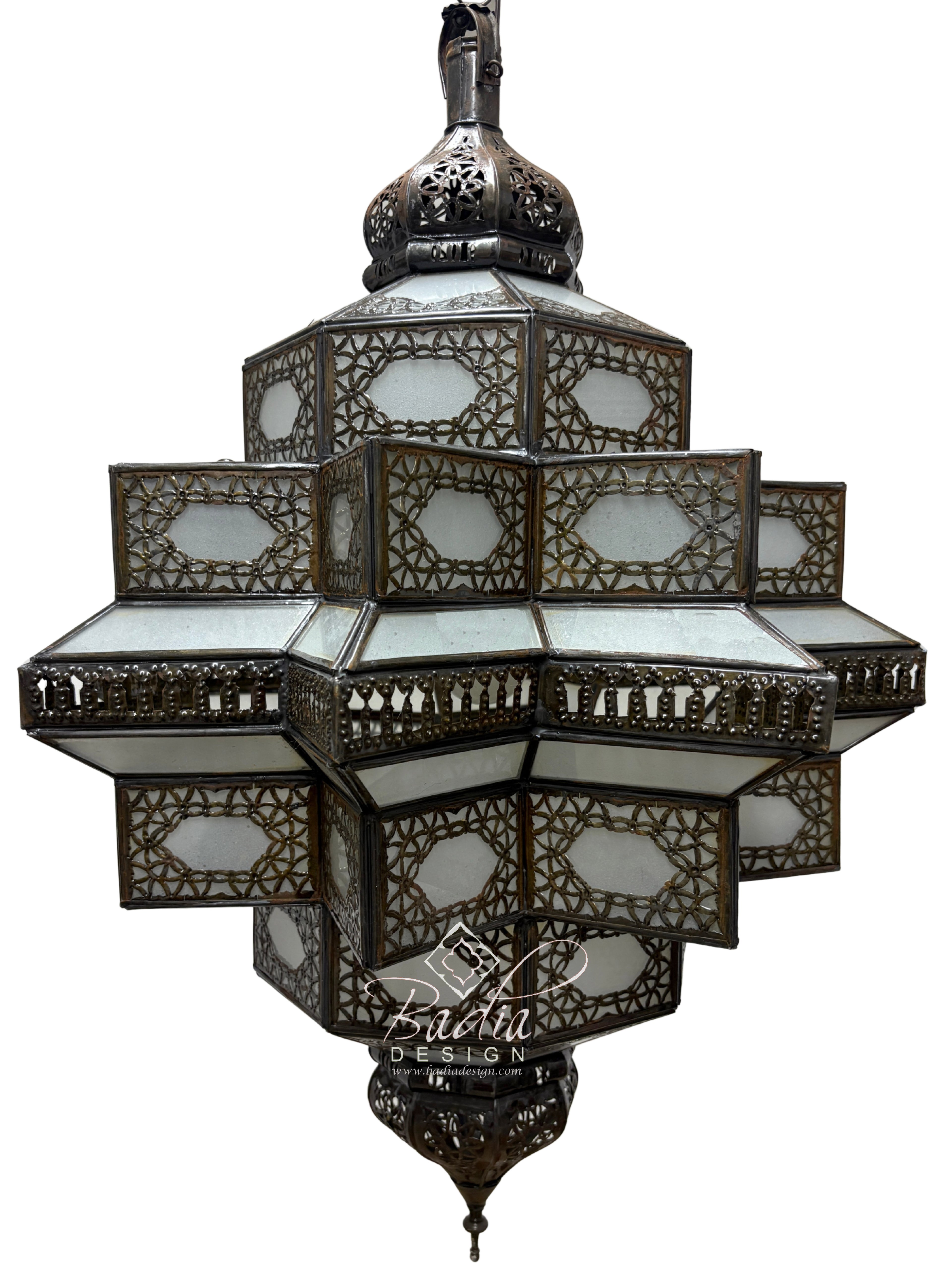 Large Lantern with White Glass