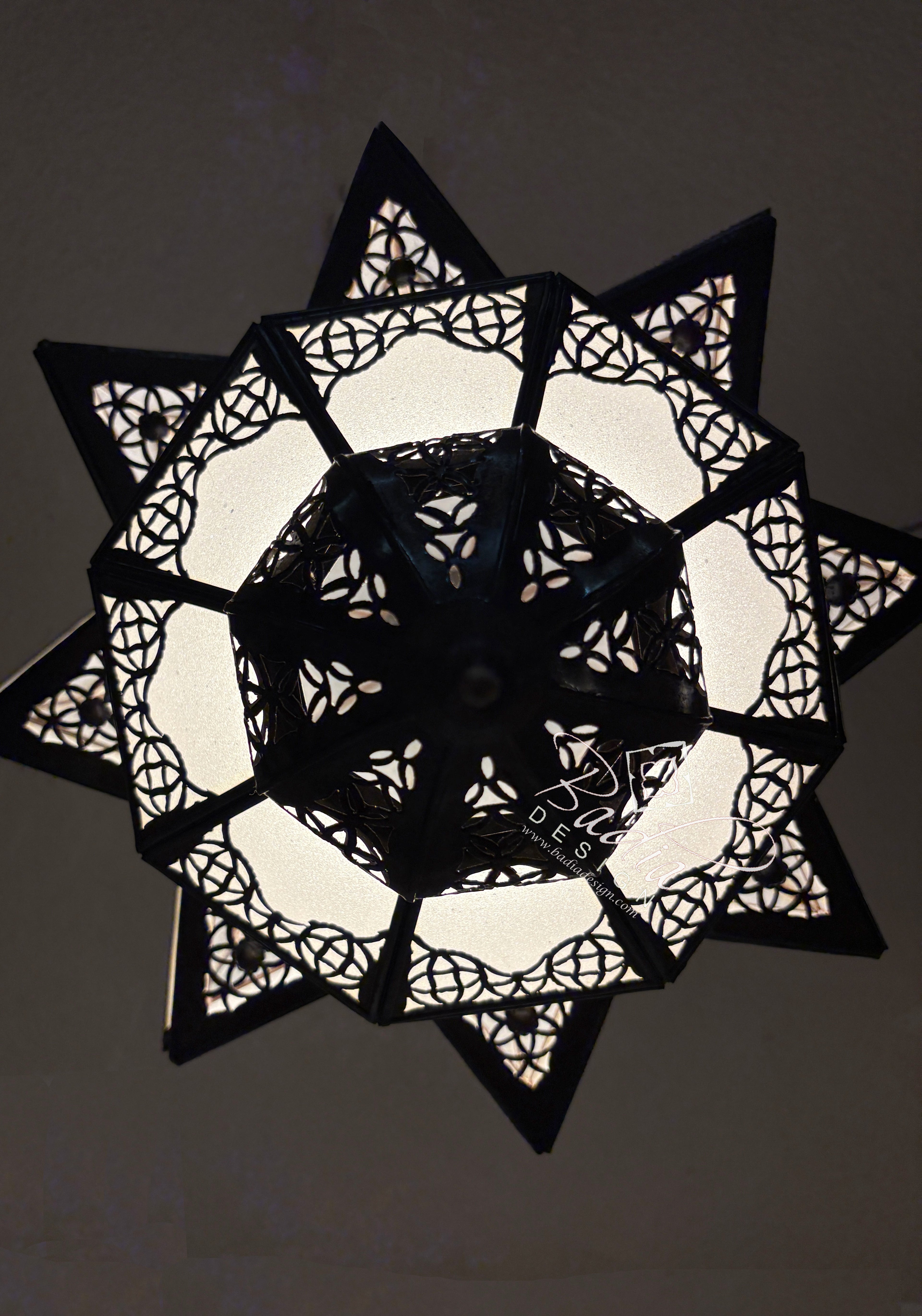 Large Lantern with White Glass