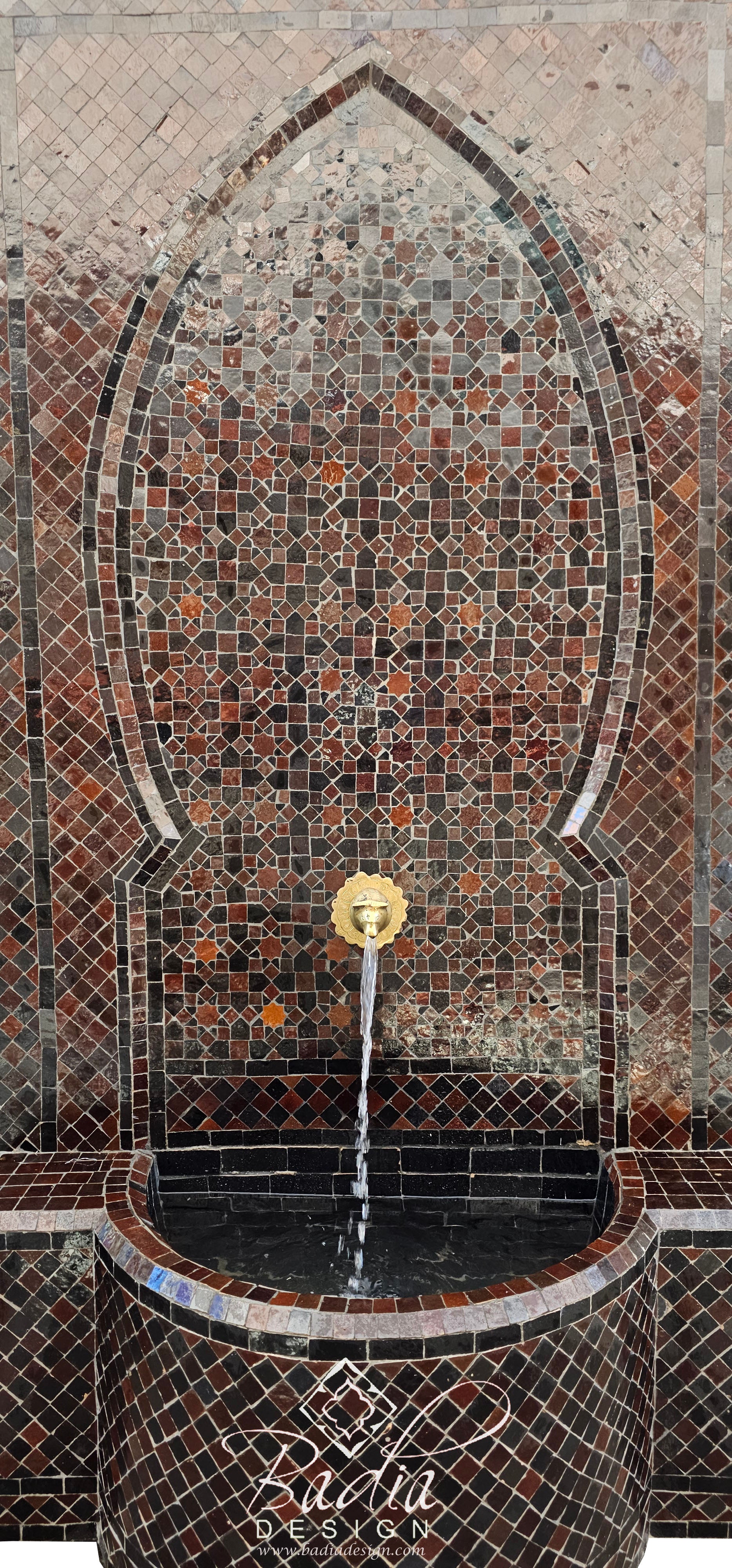 Large Reddish Brown Water Fountain