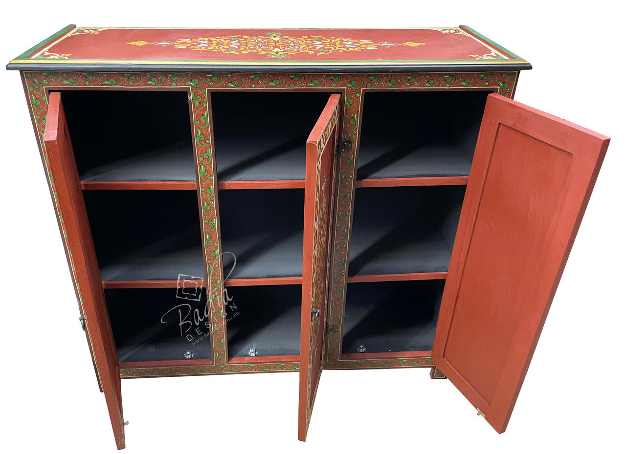 Moroccan Hand Painted Storage Cabinet