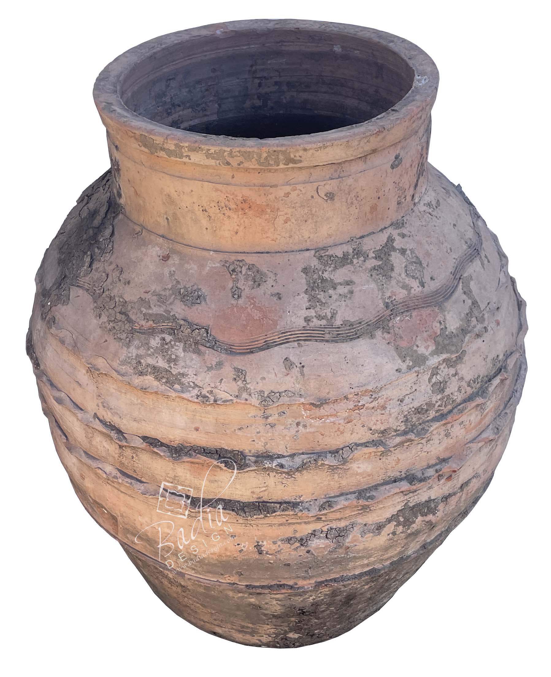 Large Vintage Moroccan Clay Planter