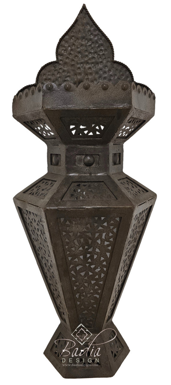 Large Vintage Rustic Iron Wall Sconce