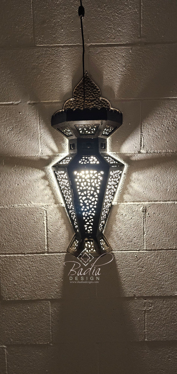 Large Vintage Rustic Iron Wall Sconce