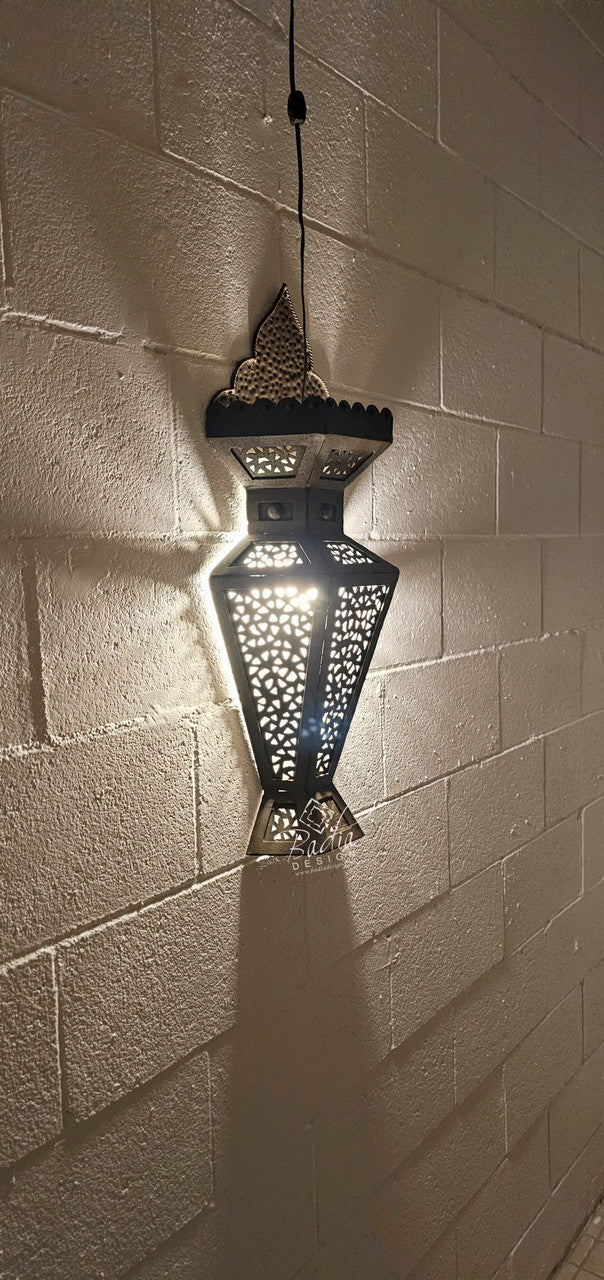 Large Vintage Rustic Iron Wall Sconce