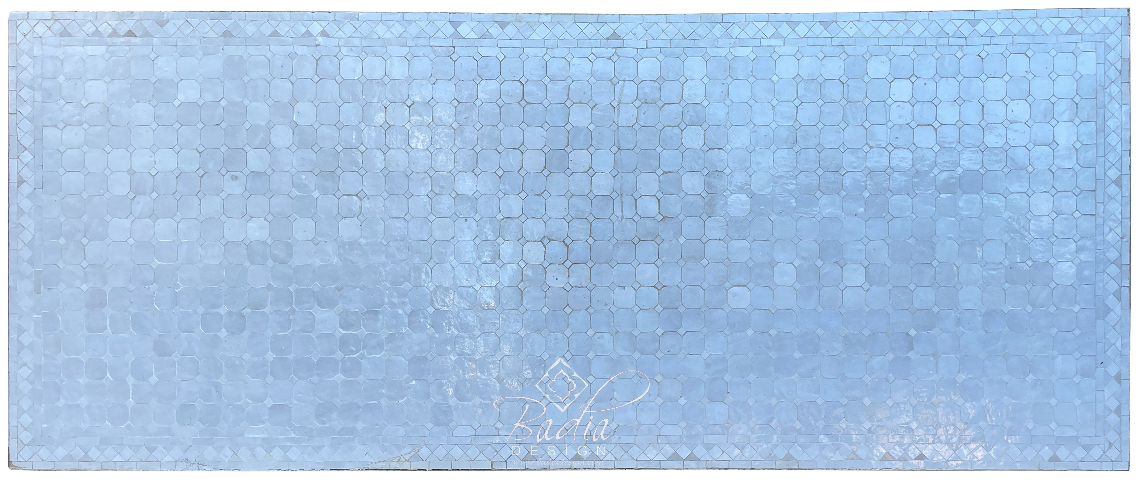 40"W x 96"L White Tile Table Top