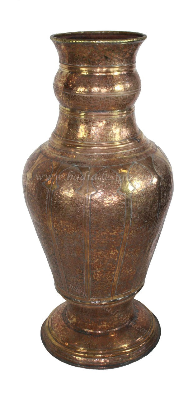 Large Hand Forged Brass Urn