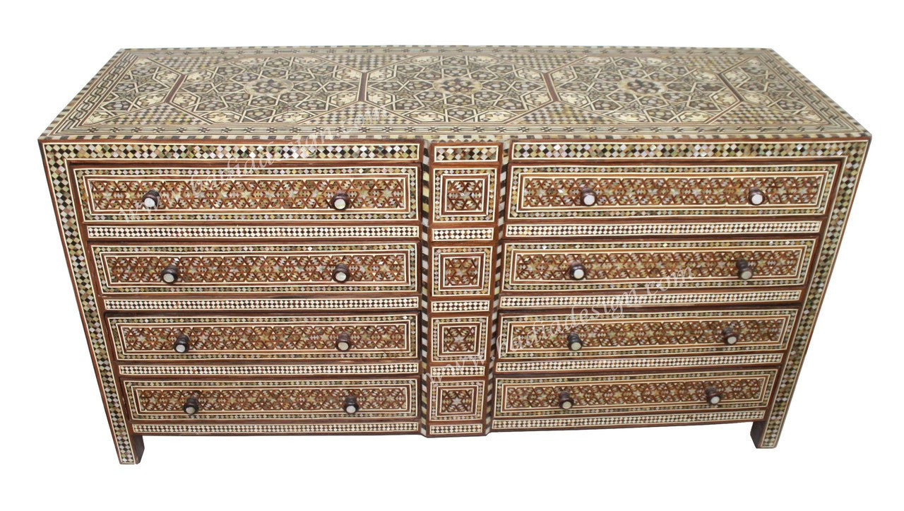 Large Syrian Mother of Pearl Inlay Dresser