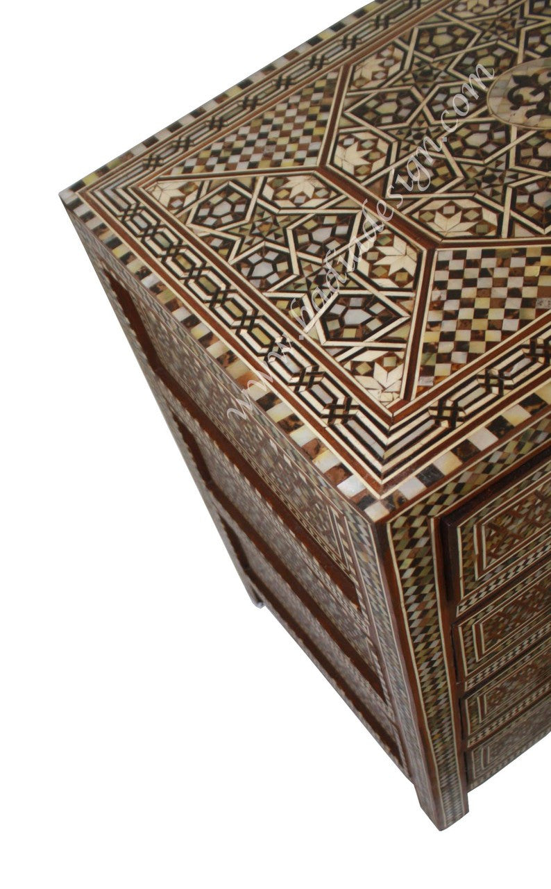 Large Syrian Mother of Pearl Inlay Dresser