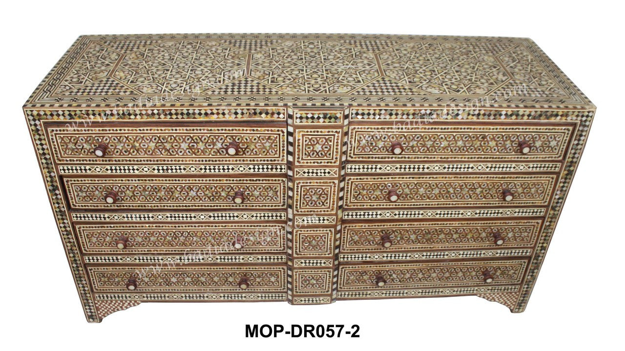 Large Syrian Mother of Pearl Inlay Dresser