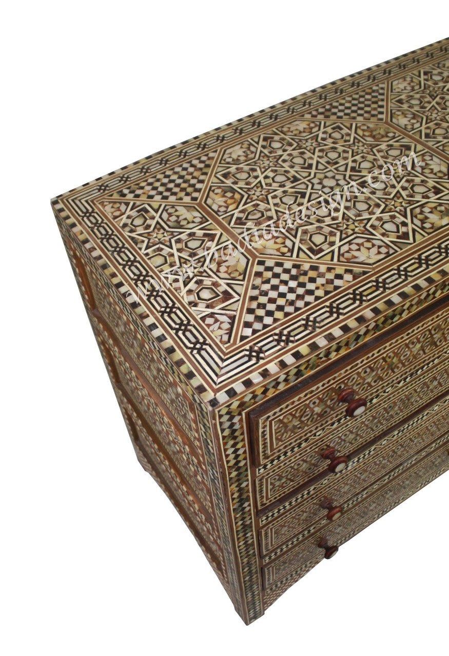 Large Syrian Mother of Pearl Inlay Dresser