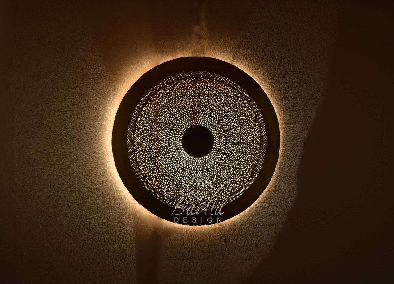 Intricately Designed Brass Wall Sconce