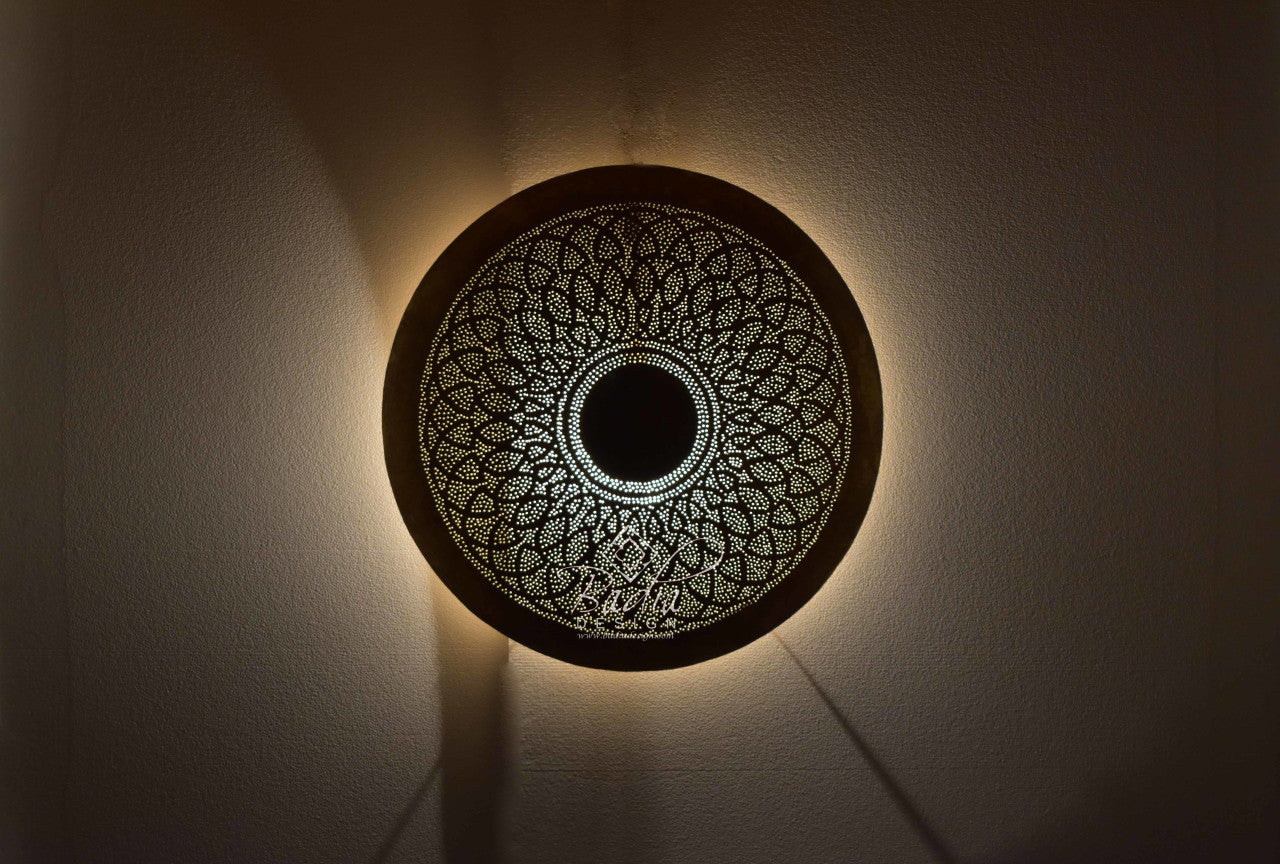 Flush Mounted Brass Wall Sconce