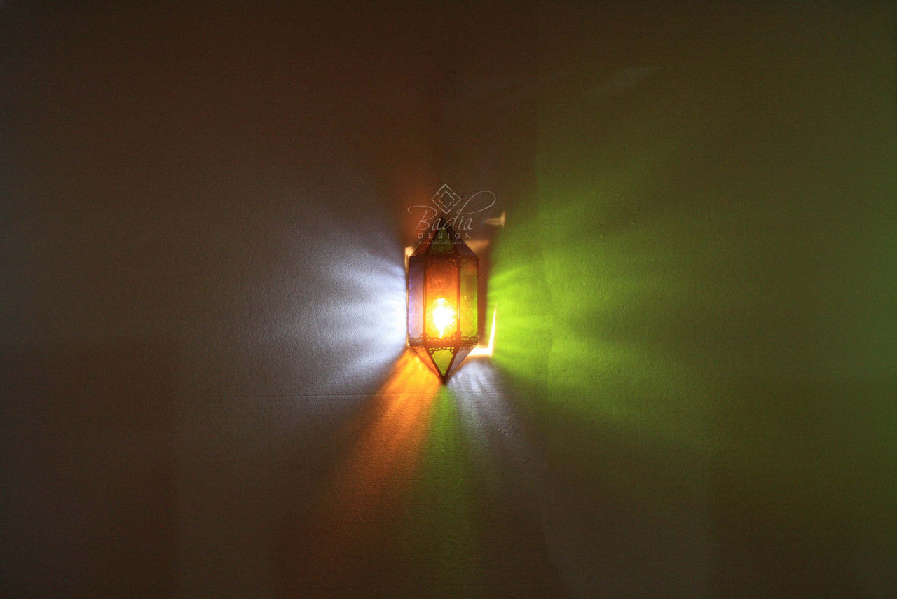 Multi-Color Glass Wall Sconce