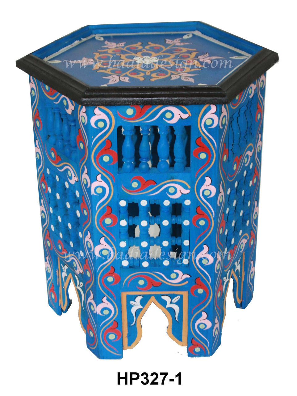 Multi Color Hand Painted Side Table