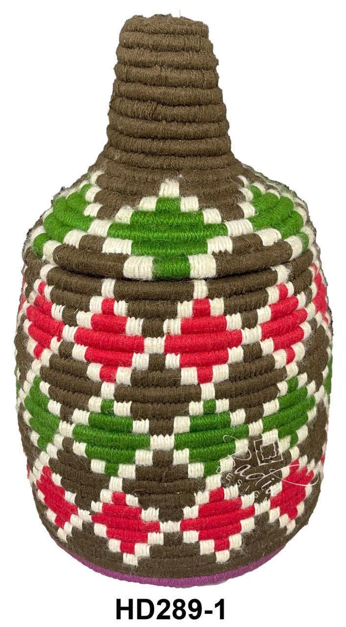 Handwoven Berber Baskets with Bright Colors