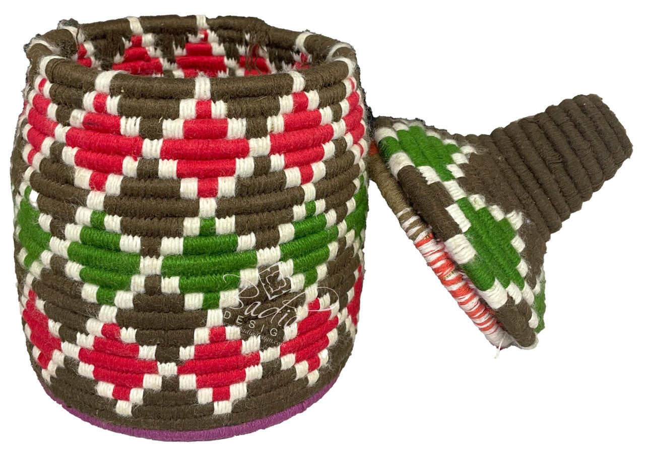 Handwoven Berber Baskets with Bright Colors