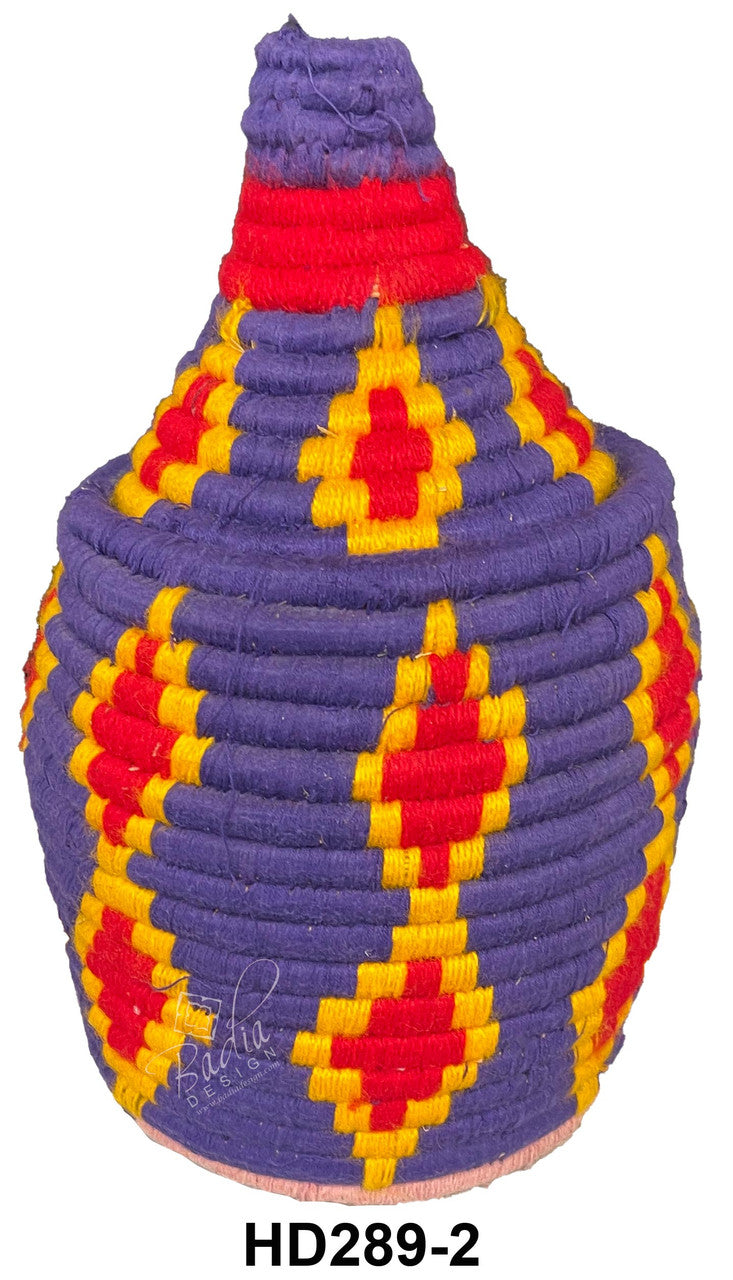 Handwoven Berber Baskets with Bright Colors