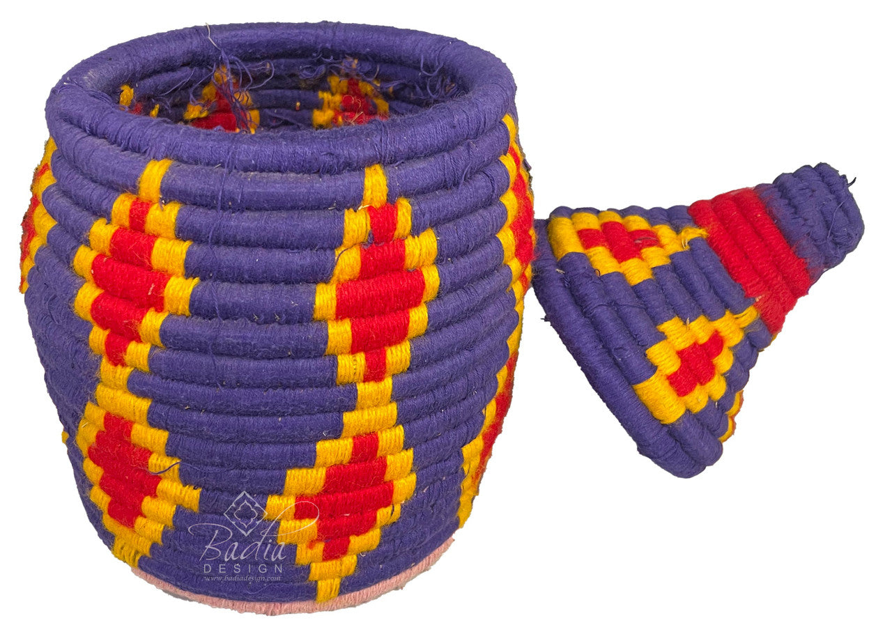 Handwoven Berber Baskets with Bright Colors