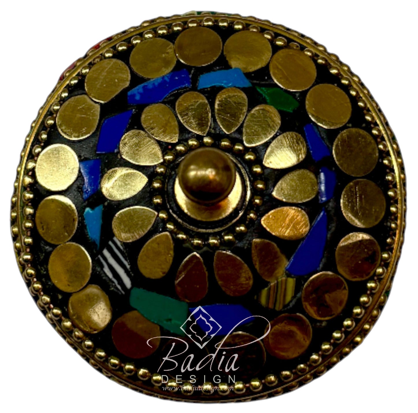 Round Storage Container with Multi-Color Design