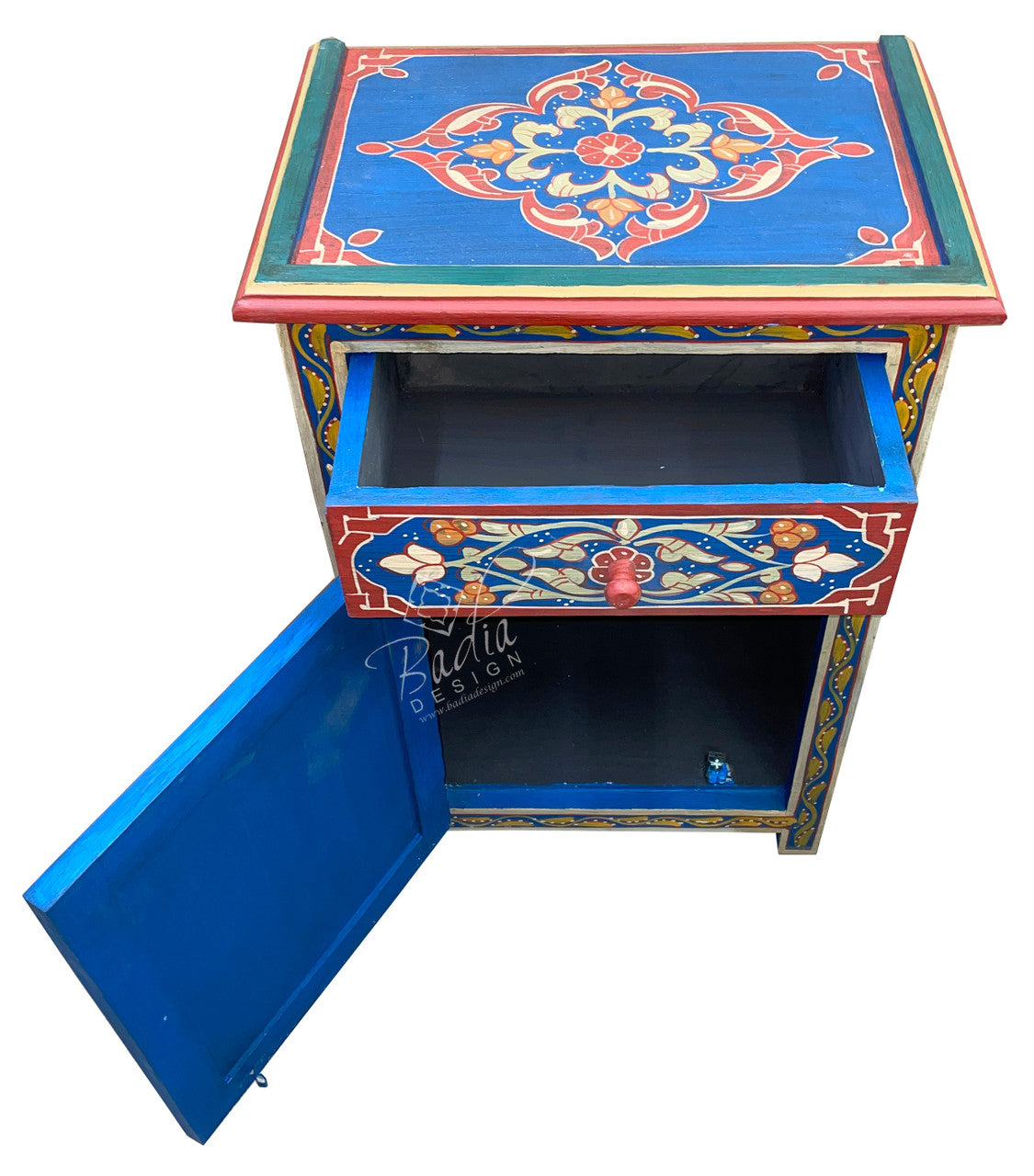 Hand Painted Multi-Color Nightstand