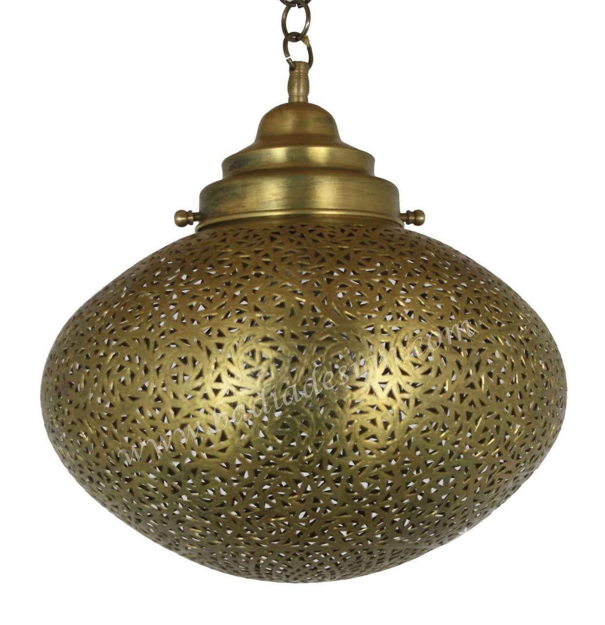 Brass and Silver Hanging Pendant Light