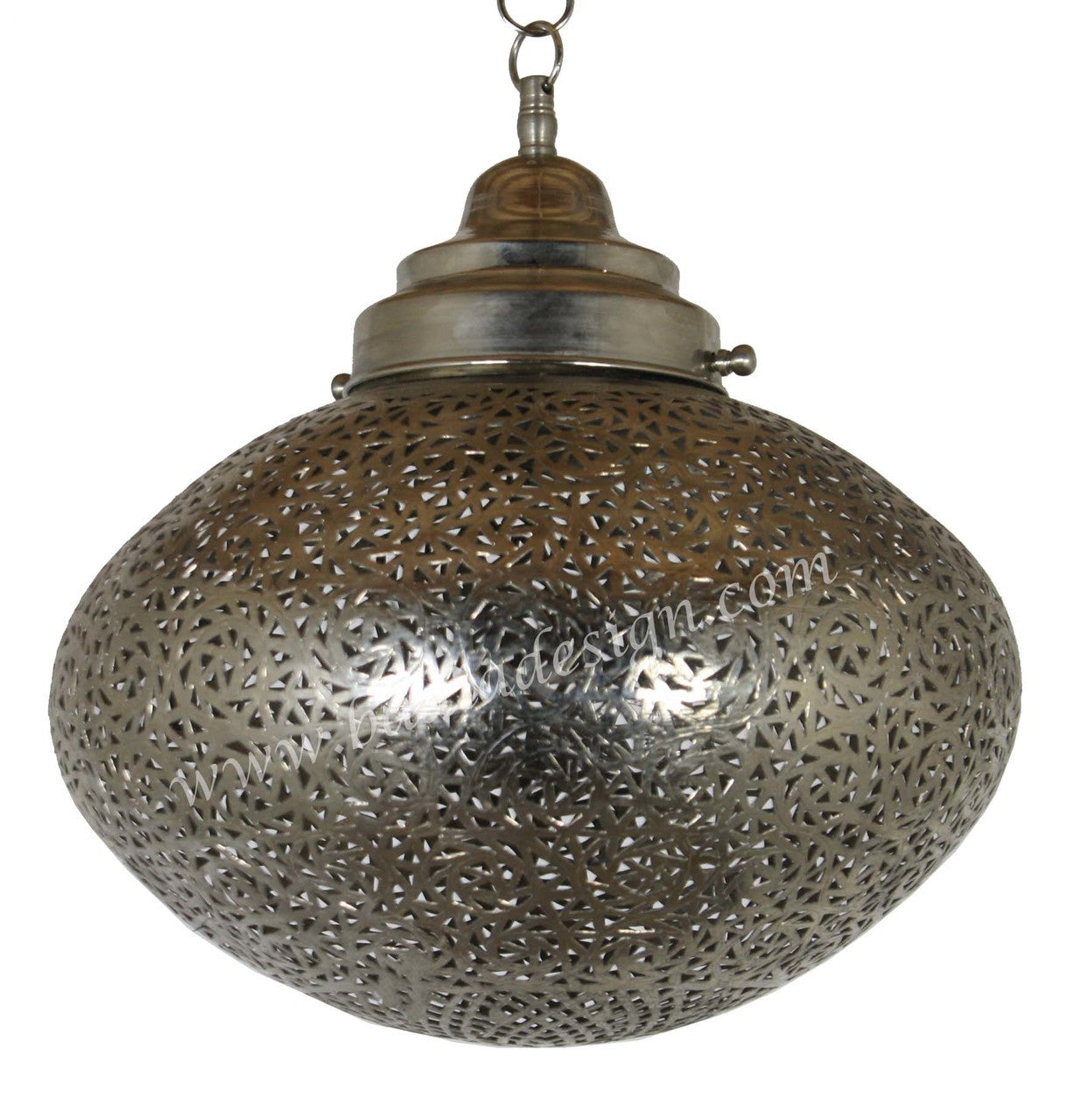 Brass and Silver Hanging Pendant Light