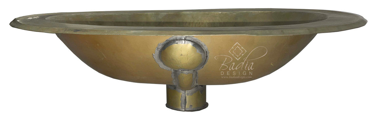 Oval Shaped Brass and Silver Sinks