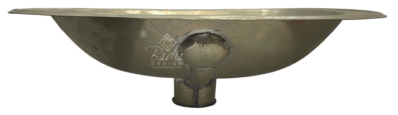 Oval Shaped Brass and Silver Sinks