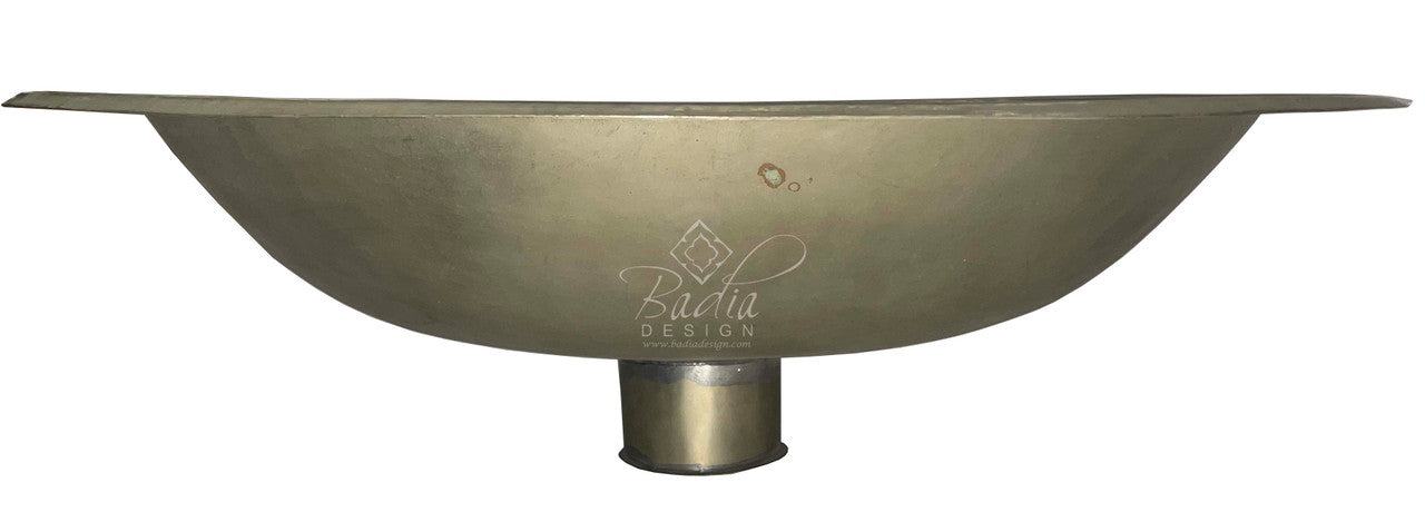 Oval Shaped Brass and Silver Sinks