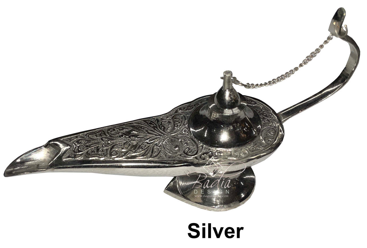 Brass and Multi-Color Aladdin Genie Lamps