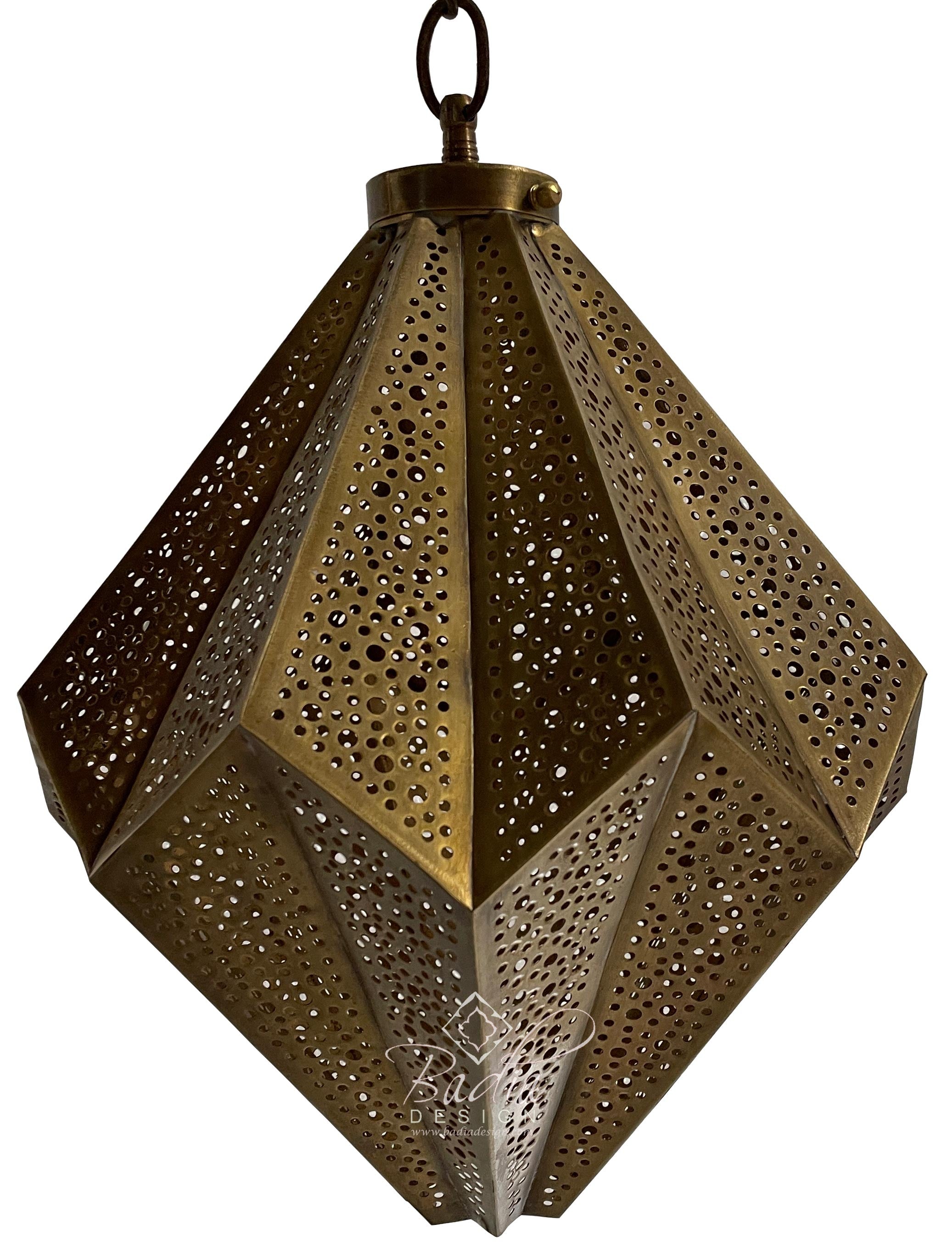 Intricately Designed Handcrafted Moroccan Brass Lantern