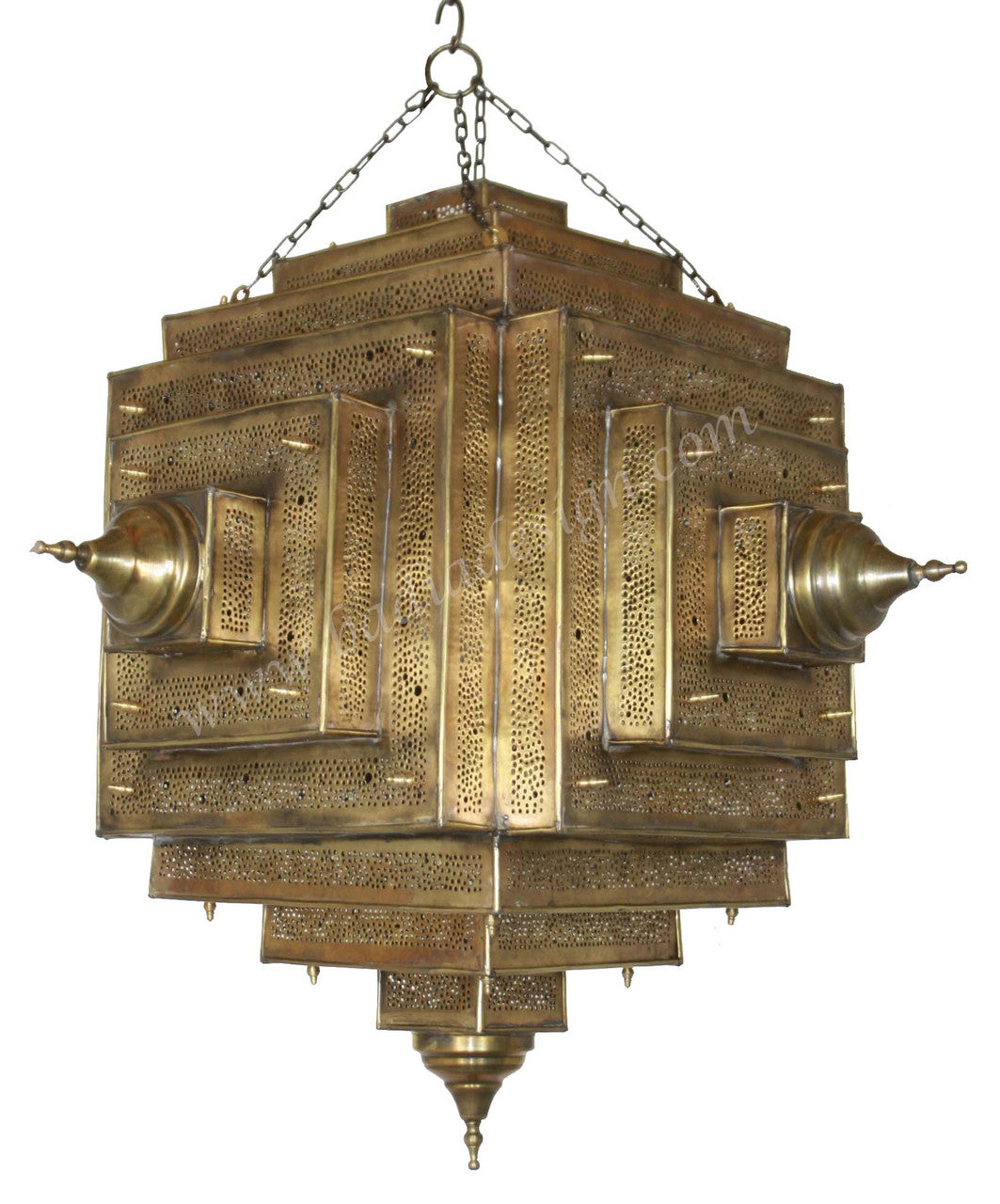 Brass Layered Square Shaped Lantern