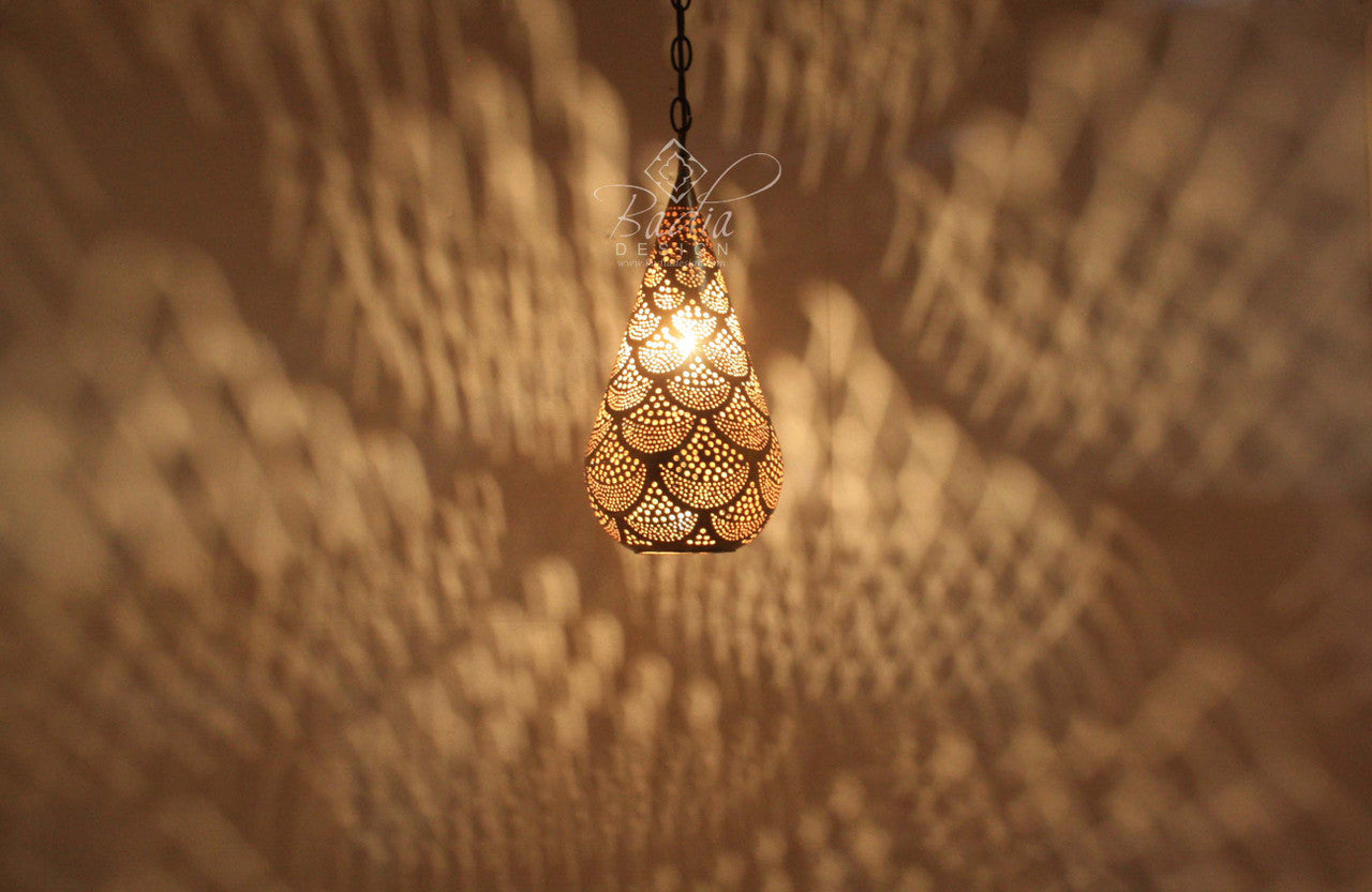 Brass Teardrop Shaped Lantern