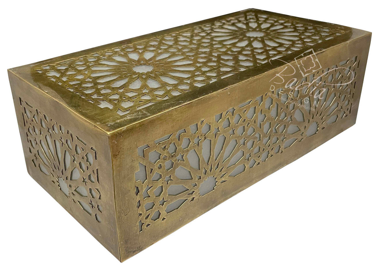 Rectangular Shaped Brass Wall Sconce