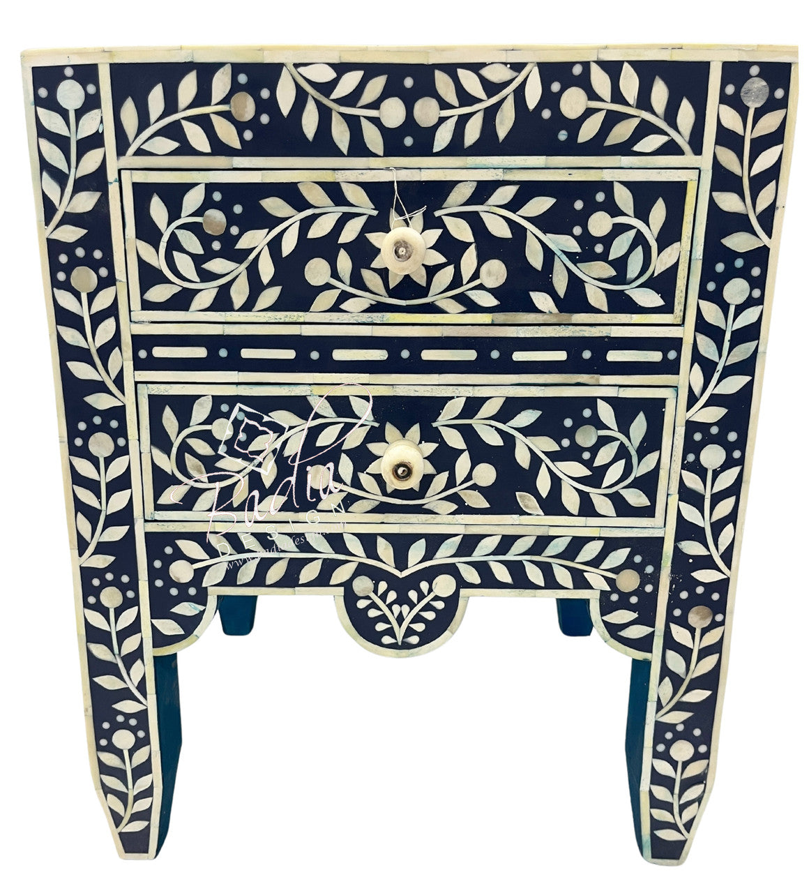Handcrafted Moroccan Camel Bone Nightstand