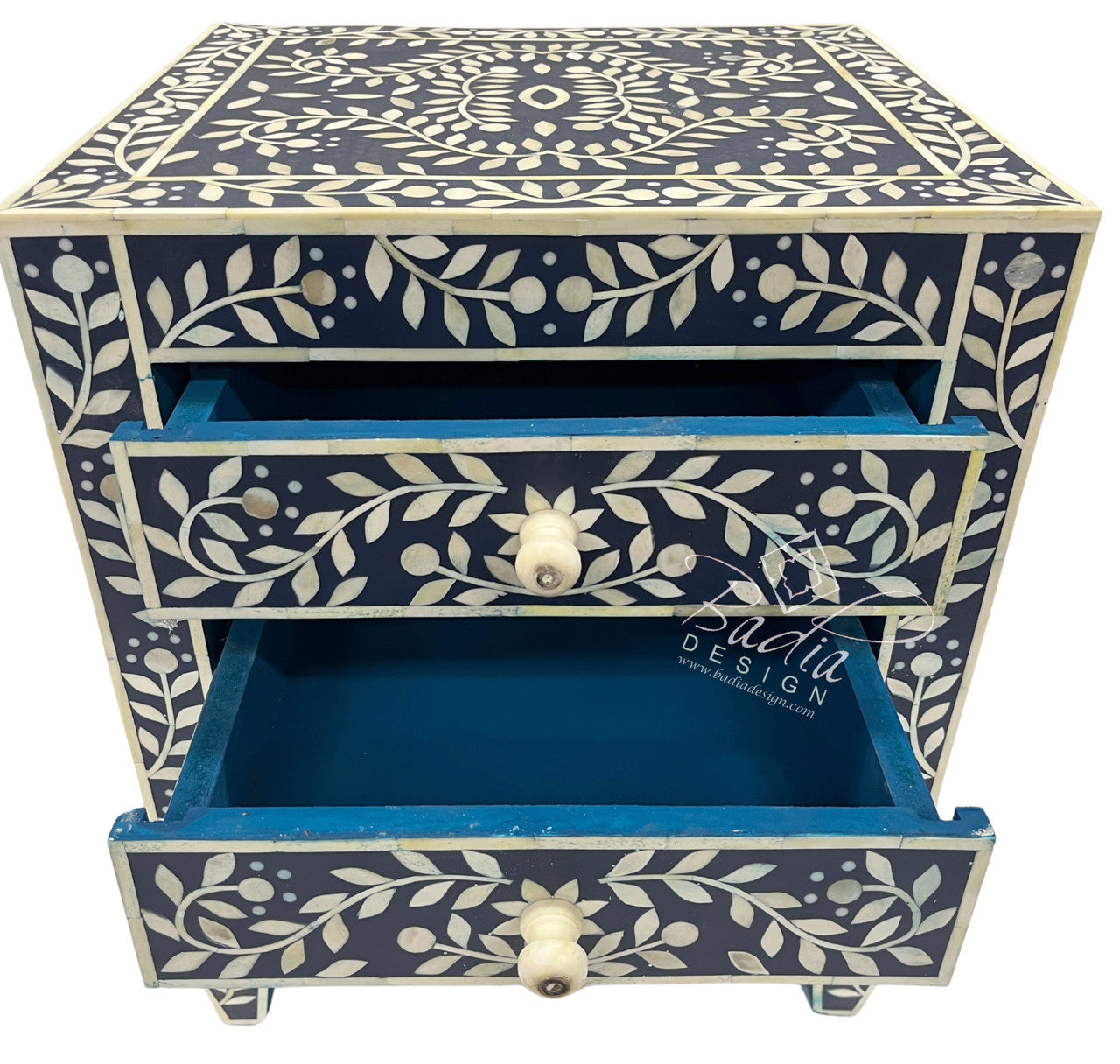 Handcrafted Moroccan Camel Bone Nightstand