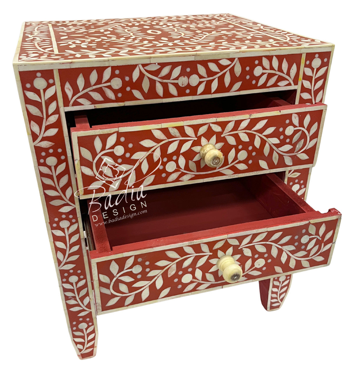 Handcrafted Moroccan Camel Bone Nightstand