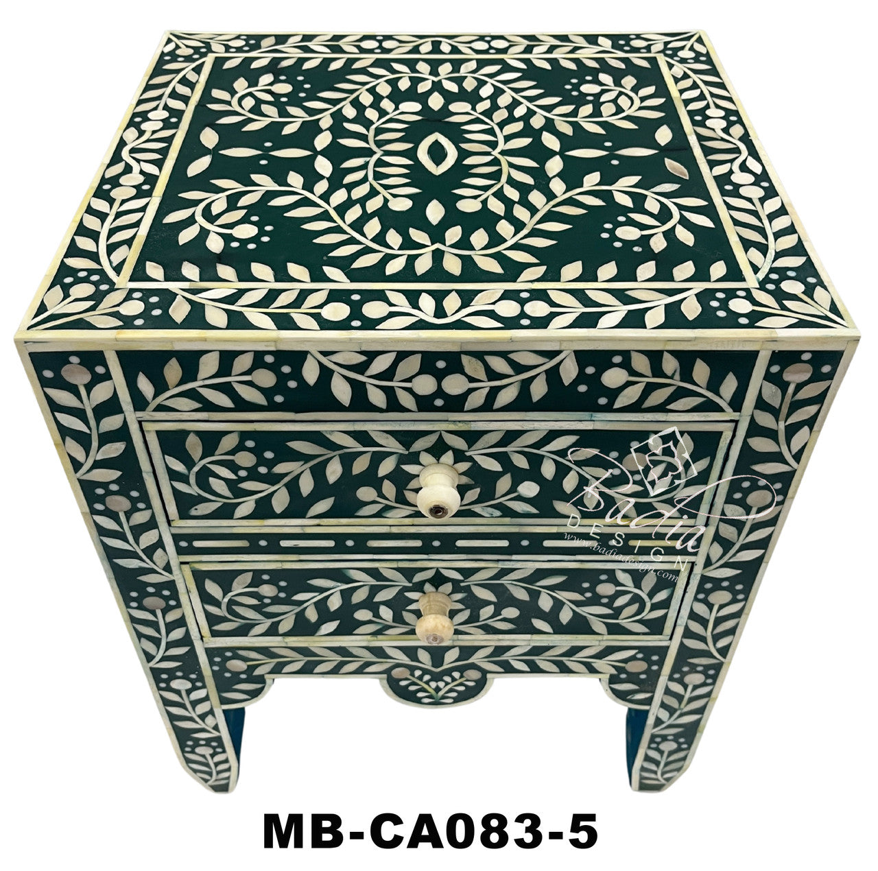 Handcrafted Moroccan Camel Bone Nightstand