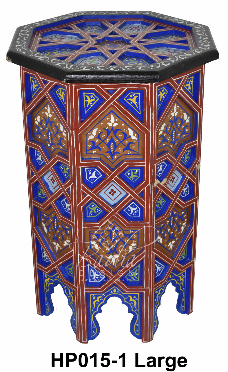 Carved Wood Hand Painted Table