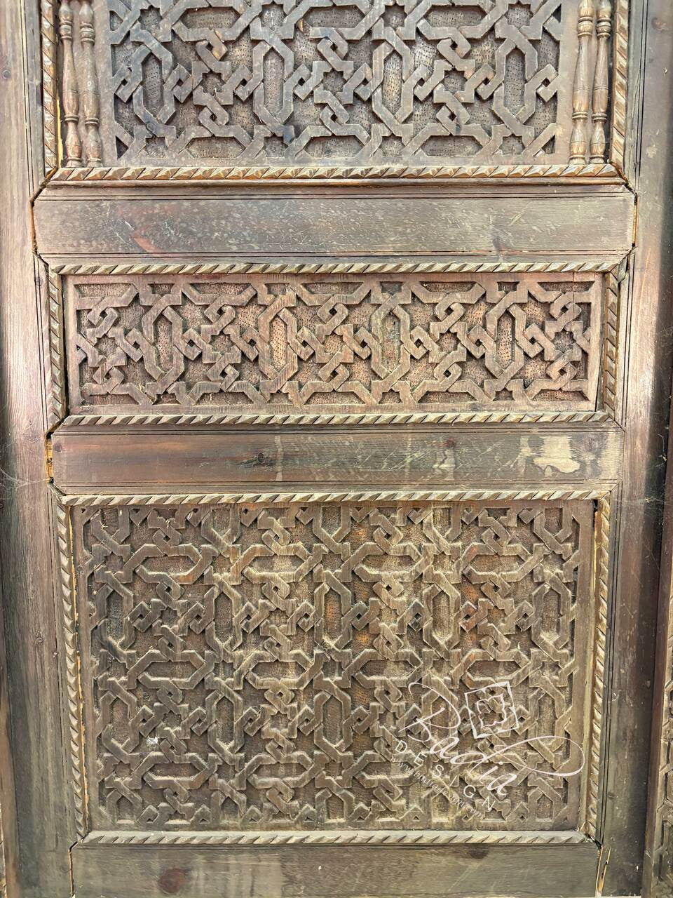 Moroccan Hand Carved Cedar Door