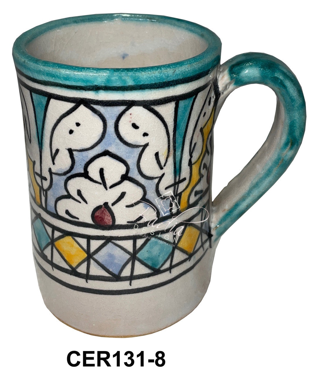 Hand Painted Multi-Color Ceramic Cups