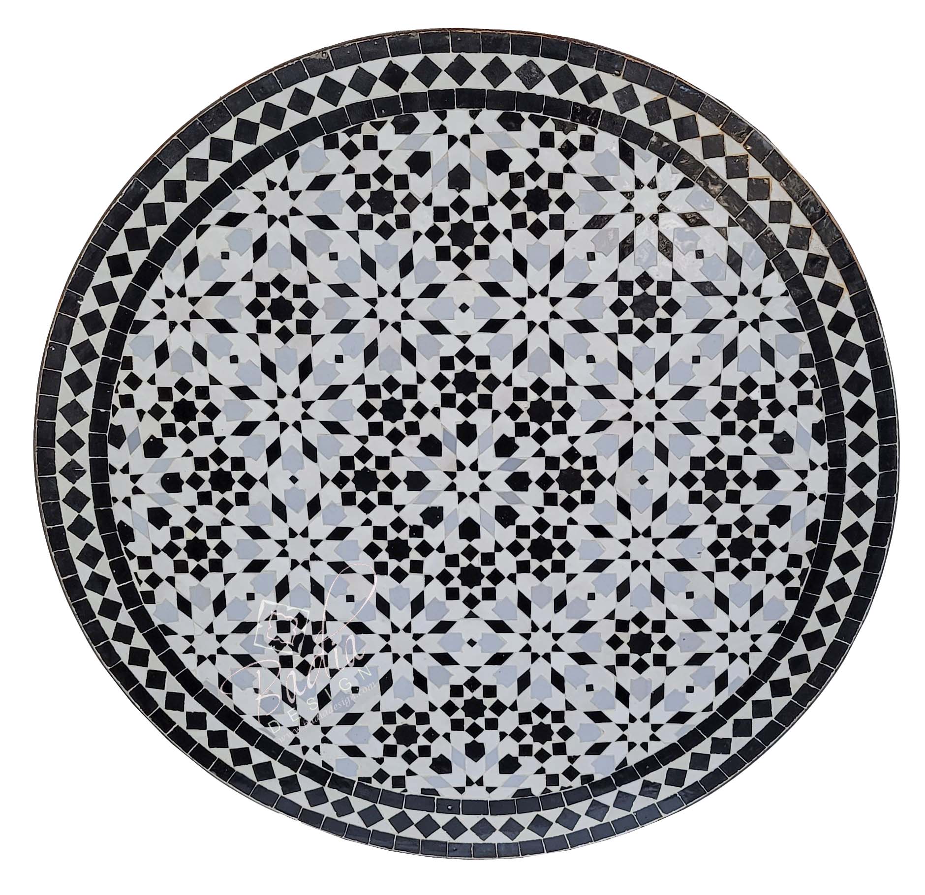 32" Multi-Color Intricately Designed Mosaic Tile Table Top