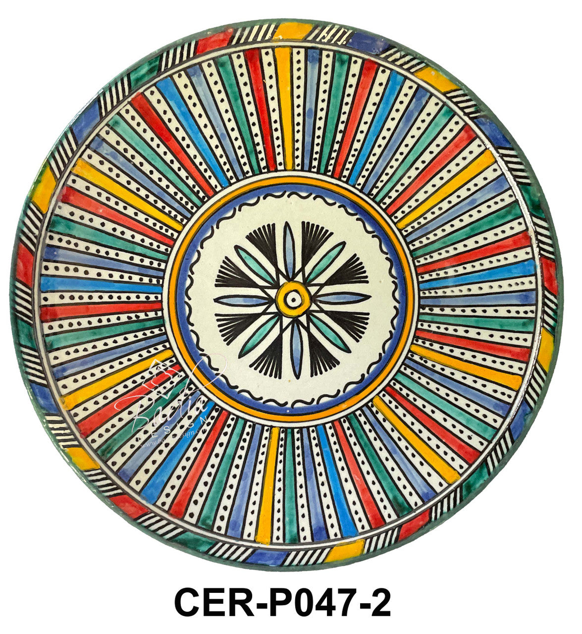 Hand Painted Multi-Color Ceramic Plates