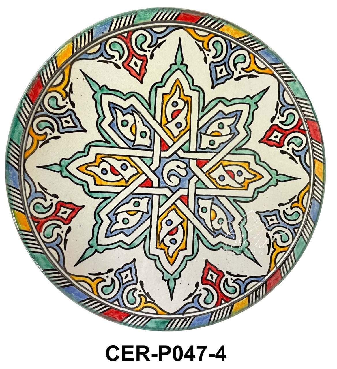 Hand Painted Multi-Color Ceramic Plates