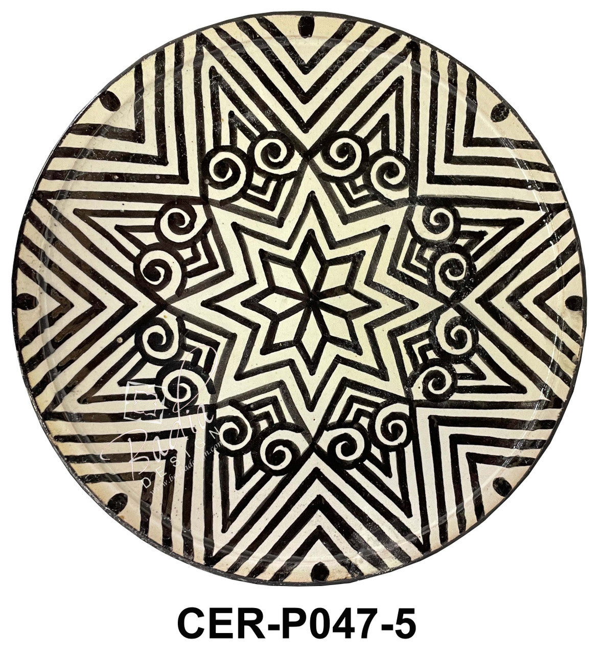 Hand Painted Multi-Color Ceramic Plates