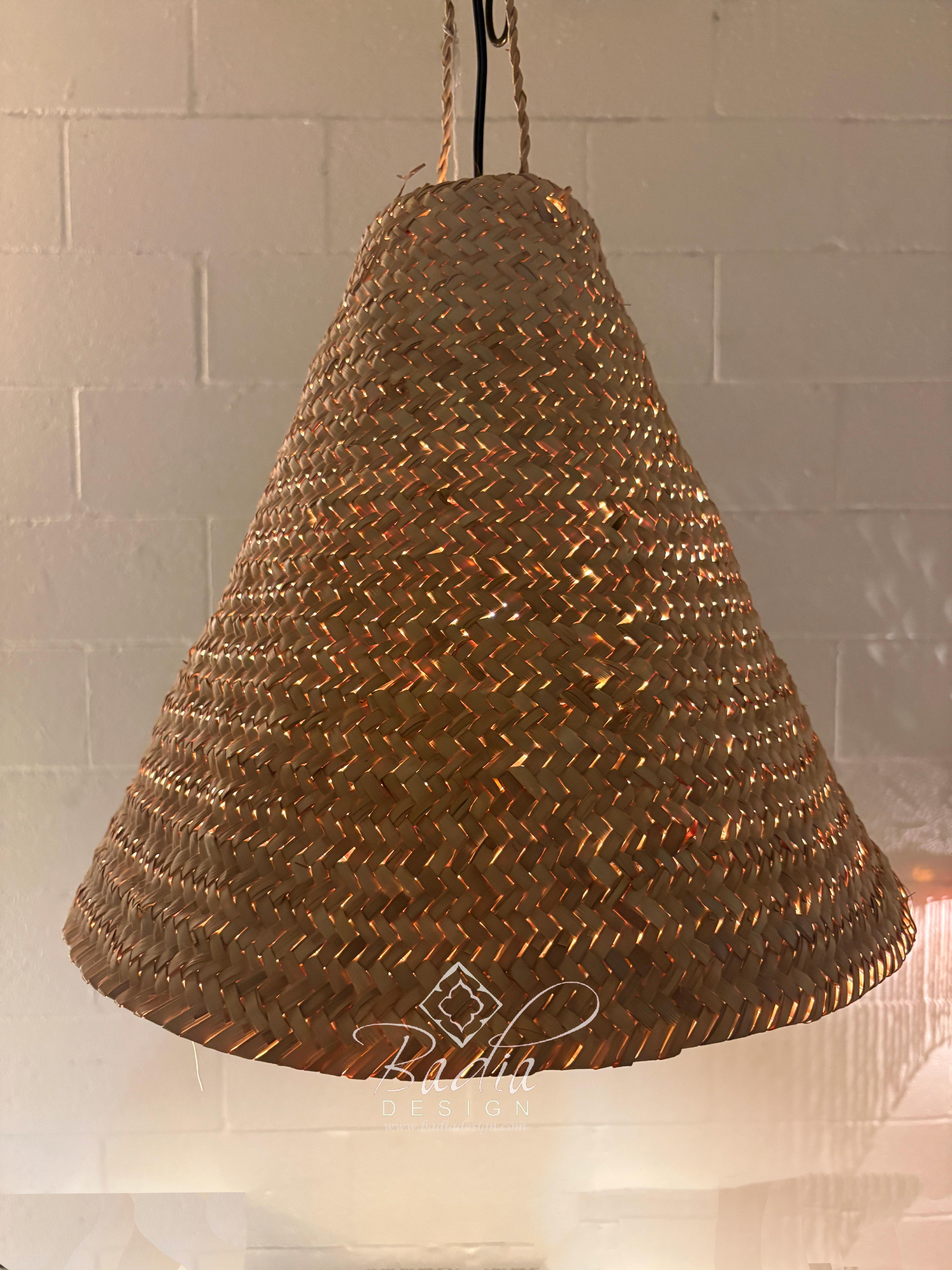 Classic Cone Shaped Raffia Lantern