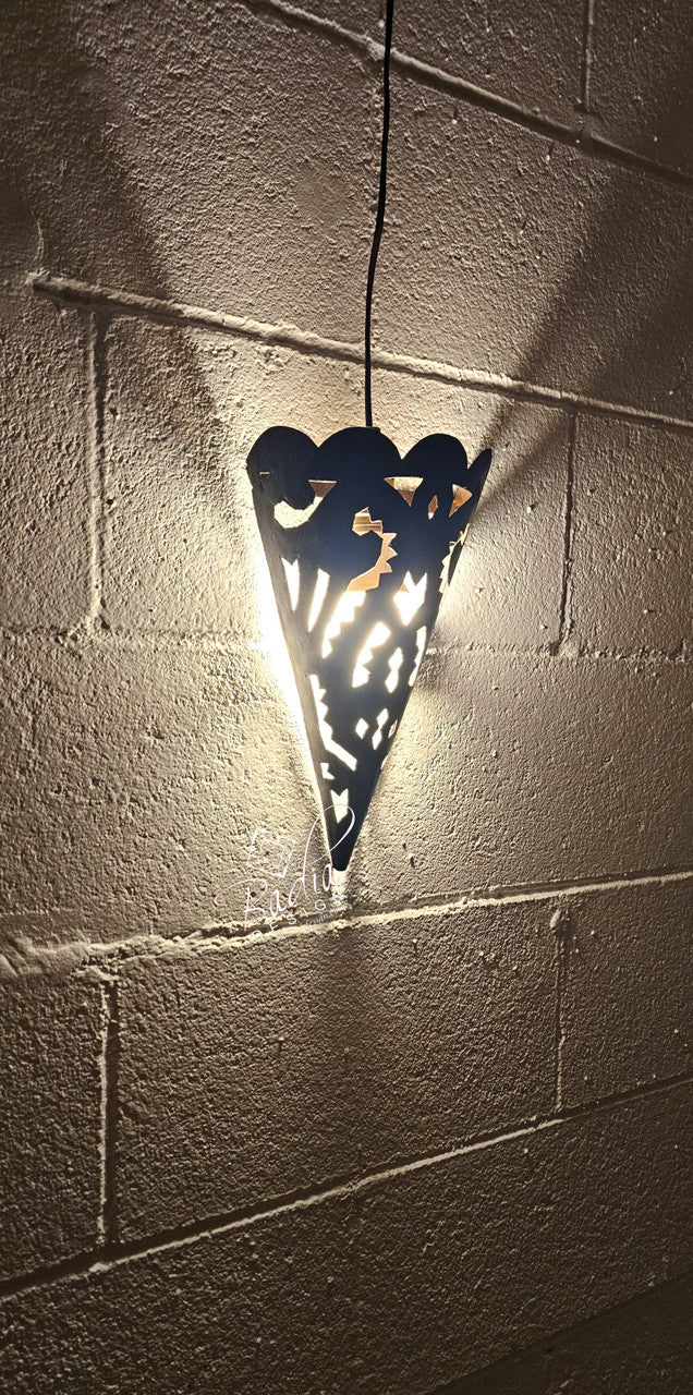 Cone Shaped Rustic Iron Wall Sconce