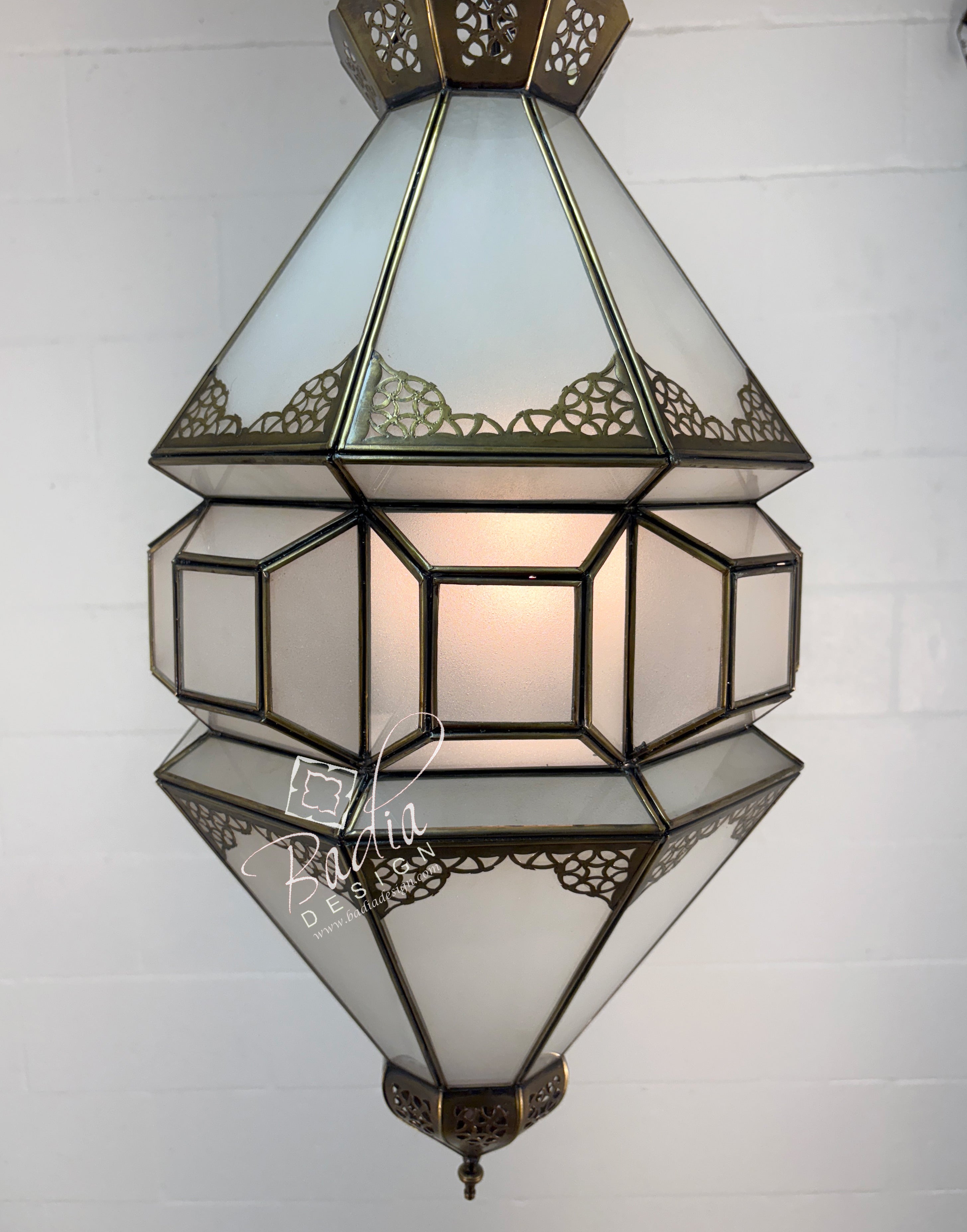 Moroccan Cubism Glass Ceiling Lanterns