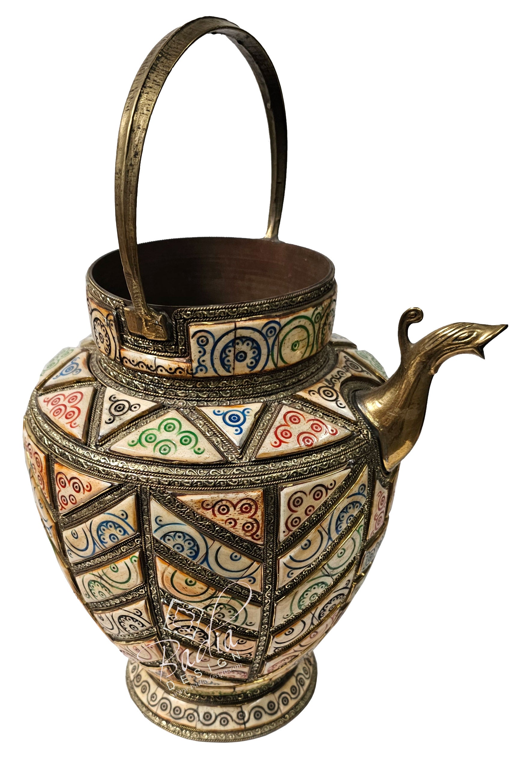 Moroccan Bone Inlay Water Container