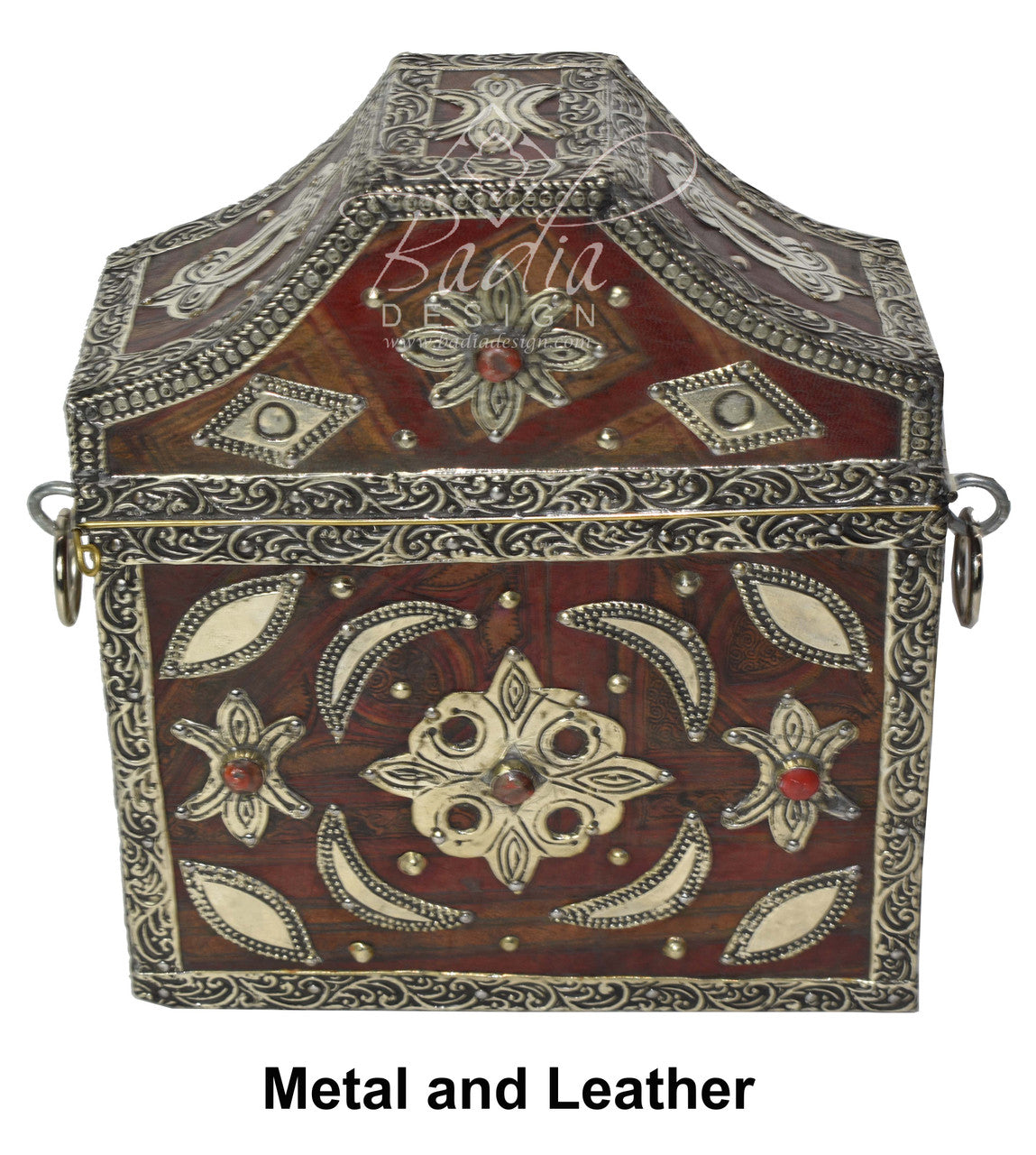 Decorative Embossed Metal Trinket Container